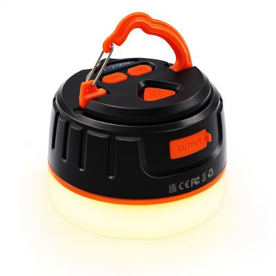 Yonktoo Rechargeable LED Camping Lantern, 300H Runtime, 6400mAh, IPX5 Waterproof Tent Light for Camping, Hiking, Power Outages, Home, Emergency - Standard Edition,Orange