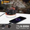 Yonktoo Rechargeable LED Camping Lantern, 300H Runtime, 6400mAh, IPX5 Waterproof Tent Light for Camping, Hiking, Power Outages, Home, Emergency - Standard Edition,Orange view 4