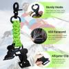 MELOTOUGH Tactical Glove Clip Work Glove Belt Clip with 2 Alligator Clips for Hiking,Camping,Hunting,Outdoor Activities(Lime 2pcs & Blue 1pcs) view 2