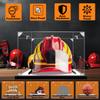 Acrylic Fireman's Helmet Display Case Clear Cowboy Hat Display Case Large Helmet Display Case Large Rectangle Box UV Protection Memorabilia Collectibles Showcase with Mirror & Carbon Fiber Skin Base view 4