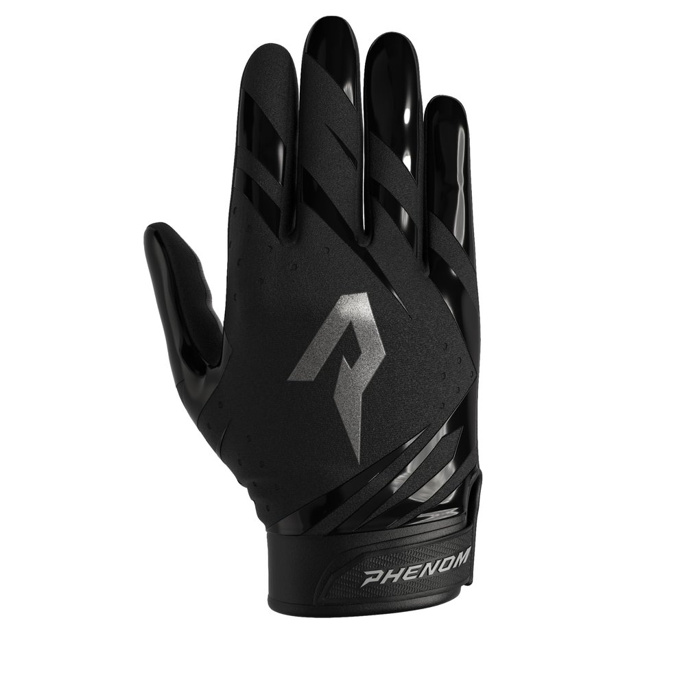Phenom Elite VPS5 Adult Football Gloves - Team Colors (Black, X-Large)
