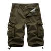Men's Leisure Relaxed Fit Outdoor Shorts Cargo Multi Pockets Twill Shorts Cotton Knee Length Cargo Shorts (30,Green) view 1
