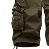 Men's Leisure Relaxed Fit Outdoor Shorts Cargo Multi Pockets Twill Shorts Cotton Knee Length Cargo Shorts (30,Green) view 4