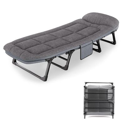 YHHLWXMDZ Camping Cots for Adults, 6 Positions Adjustable, Folding Camping Cot, Outdoor Portable Chaise Lounge Chair for Home Nap Beach Travel(170 * 55 * 30cm/66.9 * 21.7 * 11.8in)