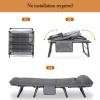 YHHLWXMDZ Camping Cots for Adults, 6 Positions Adjustable, Folding Camping Cot, Outdoor Portable Chaise Lounge Chair for Home Nap Beach Travel(170 * 55 * 30cm/66.9 * 21.7 * 11.8in) view 3
