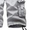 Men's Leisure Relaxed Fit Outdoor Shorts Cargo Multi Pockets Twill Shorts Cotton Knee Length Cargo Shorts (30,Gray 2) view 4