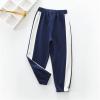 Toddler Boys Girl's Sweatpants Elastic Waist Long Sports Jogger Pants Athletic Pants Kids Street Hip (Navy, 4-5 Years) view 3