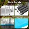 AOTOB 8 FT Trampoline Safety Enclosure Net Combo Bounce Jump for Kids Outdoor with Spring Pad Waterproof Jump Mat & Ladder (Azure) view 4