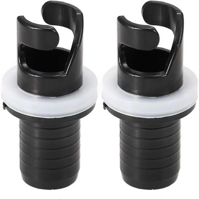 Jinshining 2 Pcs Black Boats Air Foot Pumps Hose Adapter Inflatable Kayak Air Valves Adapter Kayak Foot Pumps Valves Adapter for Inflatables Kayaking