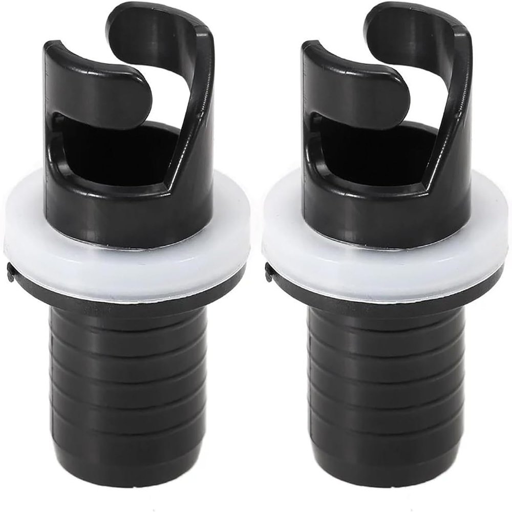 Jinshining 2 Pcs Black Boats Air Foot Pumps Hose Adapter Inflatable Kayak Air Valves Adapter Kayak Foot Pumps Valves Adapter for Inflatables Kayaking