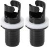 Jinshining 2 Pcs Black Boats Air Foot Pumps Hose Adapter Inflatable Kayak Air Valves Adapter Kayak Foot Pumps Valves Adapter for Inflatables Kayaking view 1