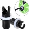 Jinshining 2 Pcs Black Boats Air Foot Pumps Hose Adapter Inflatable Kayak Air Valves Adapter Kayak Foot Pumps Valves Adapter for Inflatables Kayaking view 2