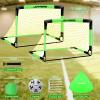 Soccer Goals for Backyard Set, Portable Kids Toddler Soccer Net 2 of 4' x 3', Pop Up Soccer Goal Soccer Training Equipment with Size 4 Soccer Ball, Carry Bag, Youth, Games, Sport, Outdoor Play view 2