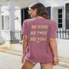 AMWIPE Be Kind Shirt for Women Teacher Kindness Positive Message Tshirt Dandelion Graphic Summer Tee Tops Pink view 4