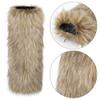 haozaikeji Viking Faux Fur Leg Warmers Furry Medieval Boot Covers Warrior Leg Guards Cosplay Costume Accessory for Women Men view 4