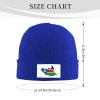 MULIHU South Sudan Terrain Map Beanie Hat for Men Women Winter Warm Knit Hats Ski Hat Skull Cap Blue view 3