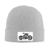 MULIHU Retro Monochrome Motorcycle Beanie Hat for Men Women Winter Warm Knit Hats Ski Hat Skull Cap Gray view 2