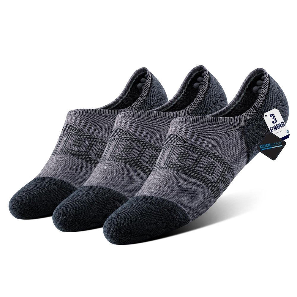 BRISIRA Bamboo Viscose Compression No Show Socks Womens Non Slip Running Athletic Cushion Moisture Wicking Low Cut