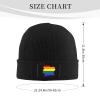 MULIHU LGBT Flag Map of Cte D'Ivoire Beanie Hat for Men Women Winter Warm Knit Hats Ski Hat Skull Cap Black view 3