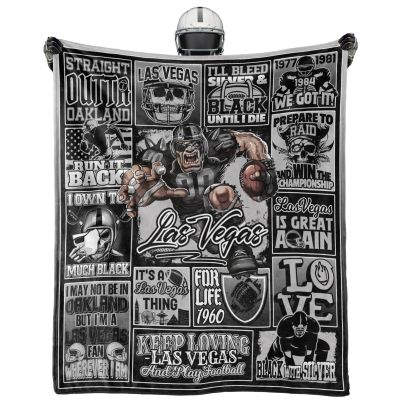 BTHRRW Football Throw Blanket Football Team Color 50"x40" Fan Gifts for Men Women Boys Sport Blanket Sofa Bed Couch Living Room.