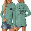 Pifnxtamy Sweatshirt for Women Math Teacher Pullover I'm A Math Teacher of Course I Have Problems Shirt Crewneck Blouse Light Green view 1
