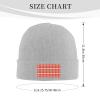 MULIHU Christmas Seamless Pattern Beanie Hat for Men Women Winter Warm Knit Hats Ski Hat Skull Cap Gray view 3