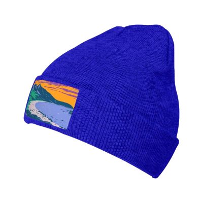 American Samoa National Park Ofu Beach Beanie Hat for Men Women Winter Warm Knit Hats Ski Hat Skull Cap Blue