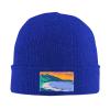 American Samoa National Park Ofu Beach Beanie Hat for Men Women Winter Warm Knit Hats Ski Hat Skull Cap Blue view 2