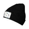 MULIHU Cute Bear Pirate Seamless Pattern Beanie Hat for Men Women Winter Warm Knit Hats Ski Hat Skull Cap Black