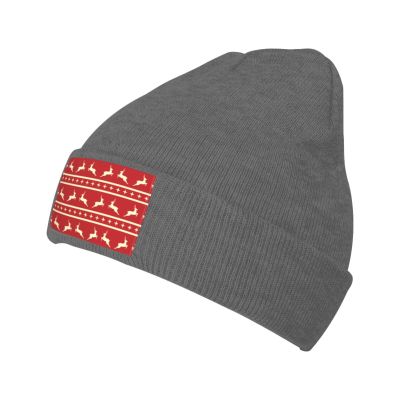 MULIHU Christmas Seamless Pattern Beanie Hat for Men Women Winter Warm Knit Hats Ski Hat Skull Cap Deep Heather