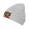 MULIHU Christmas Seamless Pattern Beanie Hat for Men Women Winter Warm Knit Hats Ski Hat Skull Cap Gray
