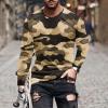 Big and Tall Shirts for Men Long Sleeve Camouflage Print Graphic Pullover Tops Camo Gym Workout Crewneck Sweatshirts mens hawaiian shirts Camouflage XXXL view 2
