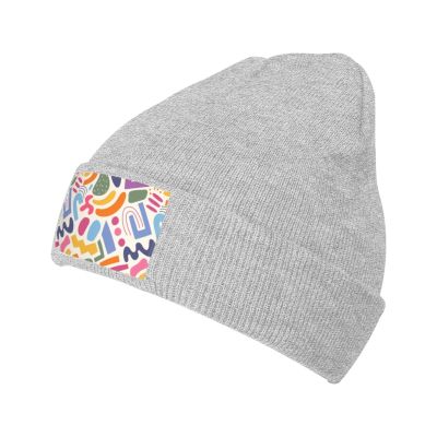 MULIHU Colorful Abstract Seamless Pattern Beanie Hat for Men Women Winter Warm Knit Hats Ski Hat Skull Cap