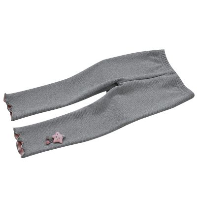 7 Month Girl Clothes Toddler Kids Baby Girls Cotton Prints Lined Warm Leggings Stretchy Thick (Grey, 12-18 Months)