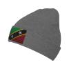 MULIHU Flag of Saint Kitts and Nevis Knitting Effect Beanie Hat for Men Women Winter Warm Knit Hats Ski Hat Skull Cap Deep Heather view 1