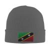 MULIHU Flag of Saint Kitts and Nevis Knitting Effect Beanie Hat for Men Women Winter Warm Knit Hats Ski Hat Skull Cap Deep Heather view 2