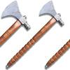 Damascus Tomahawk Axe, Sharp Damascus Steel Blade Sharp Cutting Edge, Damascus Camping Axe with Wooden Handle, Tomahawk Hatchet Axe with Sheath view 1