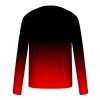 Shirts for Men Long Sleeve Casual Loose Gradient Color Print Crewneck Sweatshirt Lightweight Gym Workout Pullover Top mens graphic t-shirts Wine XXXL view 3