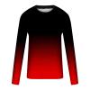 Shirts for Men Long Sleeve Casual Loose Gradient Color Print Crewneck Sweatshirt Lightweight Gym Workout Pullover Top mens graphic t-shirts Wine XXXL view 4