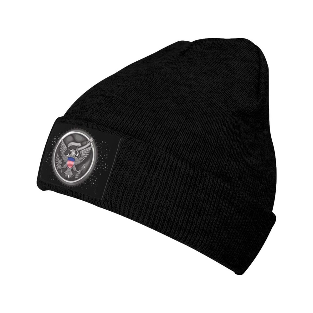 American Silver Eagle Beanie Hat for Men Women Winter Warm Knit Hats Ski Hat Skull Cap