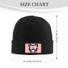 MULIHU Cute and Funny Cartoon Panda Beanie Hat for Men Women Winter Warm Knit Hats Ski Hat Skull Cap Black view 3