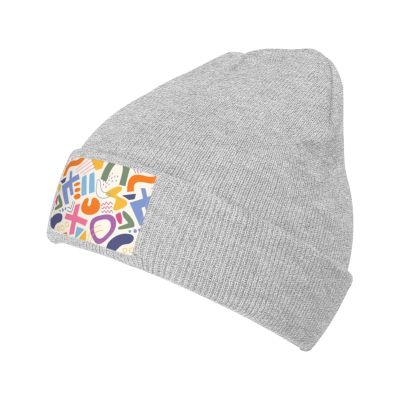 MULIHU Colorful Abstract Seamless Pattern Beanie Hat for Men Women Winter Warm Knit Hats Ski Hat Skull Cap