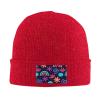 MULIHU Colorful Abstract Shape Seamless Pattern Beanie Hat for Men Women Winter Warm Knit Hats Ski Hat Skull Cap view 2