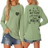 Pifnxtamy Sweatshirt for Women Math Teacher Pullover I'm A Math Teacher of Course I Have Problems Shirt Crewneck Blouse Olive Green view 1