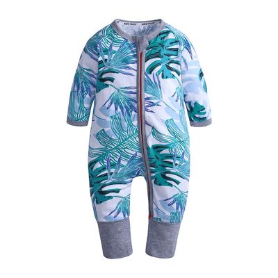 Kids Tales Baby Footies Double Zipper Romper Pajama Toddler Cotton Playsuit Infant Boy Girl Cartoon Graphic Jumpsuit
