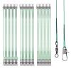 Fishing Leaders, 30pcs Stainless Steel Leader Wire Fishing Leader Line with Swivel Snaps Fishing Wire Leaders Connecting Fishing Tackle Lure or Hook for Saltwater and Freshwater - 9.84inch view 1