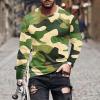Big and Tall Shirts for Men Long Sleeve Camouflage Print Graphic Pullover Tops Camo Gym Workout Crewneck Sweatshirts men's t shirts graphic Camouflage XXXL view 2
