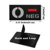 2 PCS AliPlus Blood Type Patches O- NEG Patch IR Infrared Reflective Patch Laser Cut Tactical Morale Patches Hook and Loop(3.15x2 inch Black White) view 2