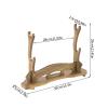 LUNCHS Sword Stand Wood, Clear Lines Katana Stand Suitable for Elders, Wand Holder Easy to Install(2 Layers,Red) view 3