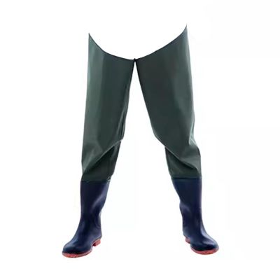 JCWGLY Outdoor Fishing Wader Boots for Men Women Lightweight PVC Waterproof Hip Waders Boots Comfortable and Warm(Green,9)